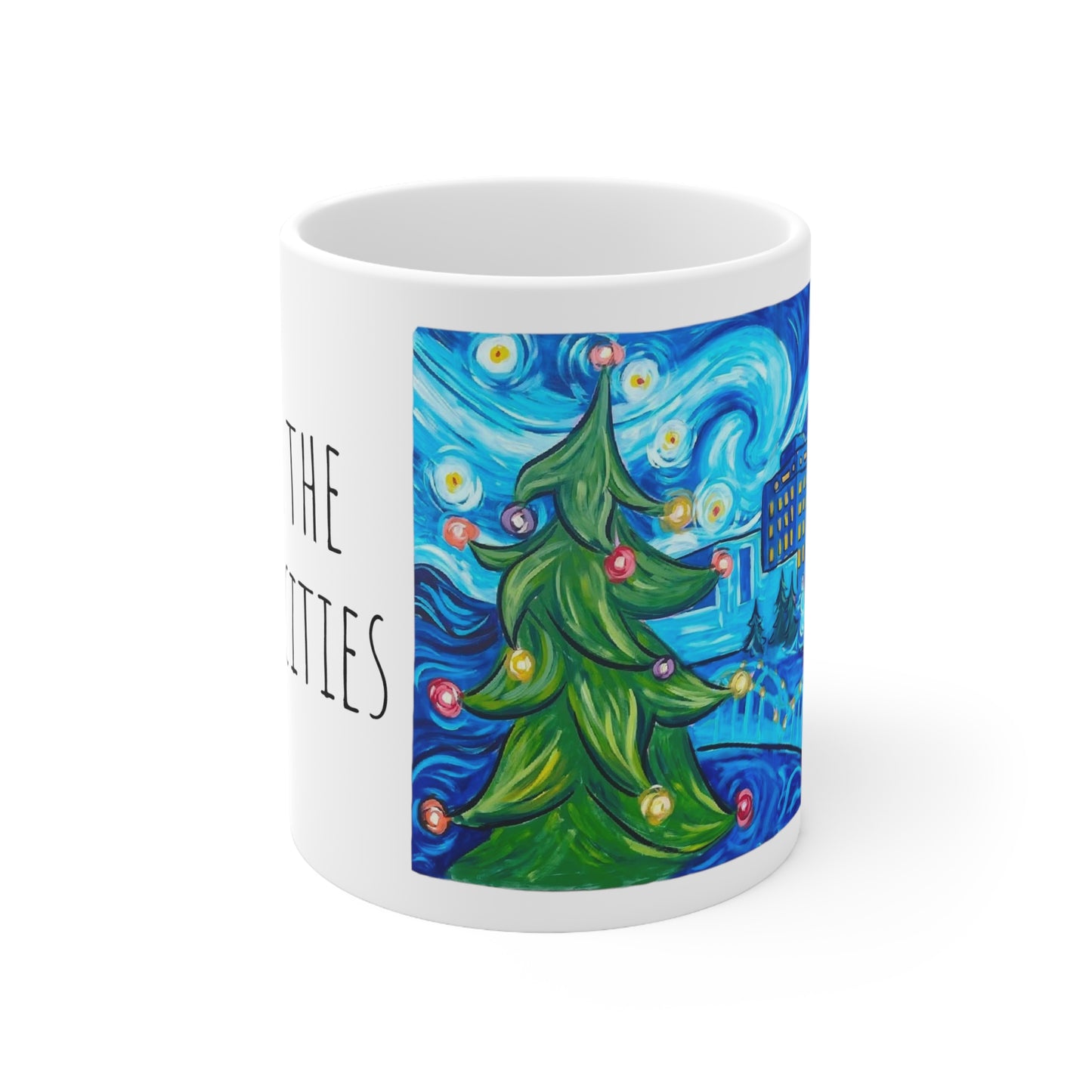 Quad City Starry Night Mug Coffee Lover Holiday Gift Van Gogh Inspired